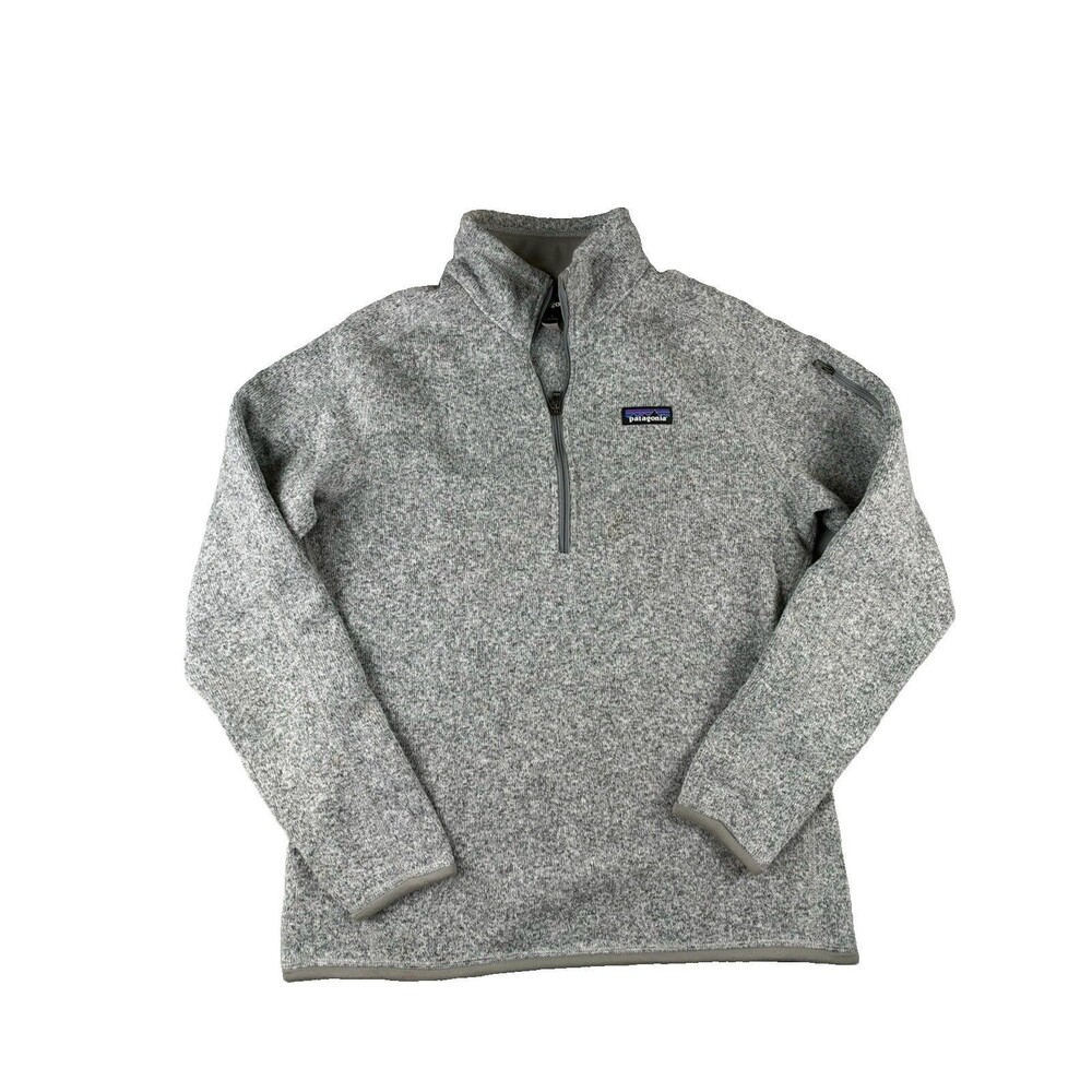 Patagonia Women Better Sweater 1/4 Zip Pullover Size Large Gray